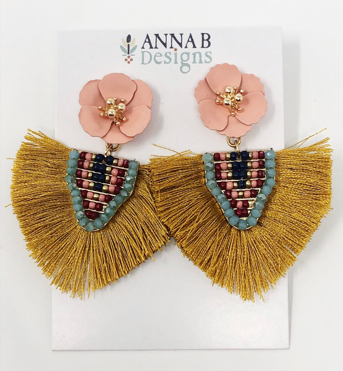 Corrine Silky Fringe Earrings-Gold – AnnaBDesigns