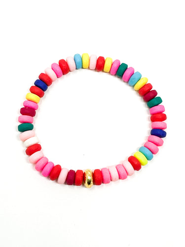 Clay bracelets | Multi Rainbow