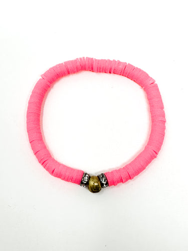 Clay Bracelets | Hot Pink