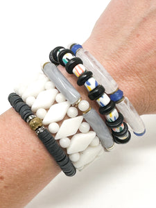 White Jade Stretch Bracelet