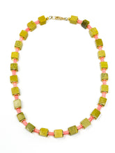 Citron and Coral Necklace