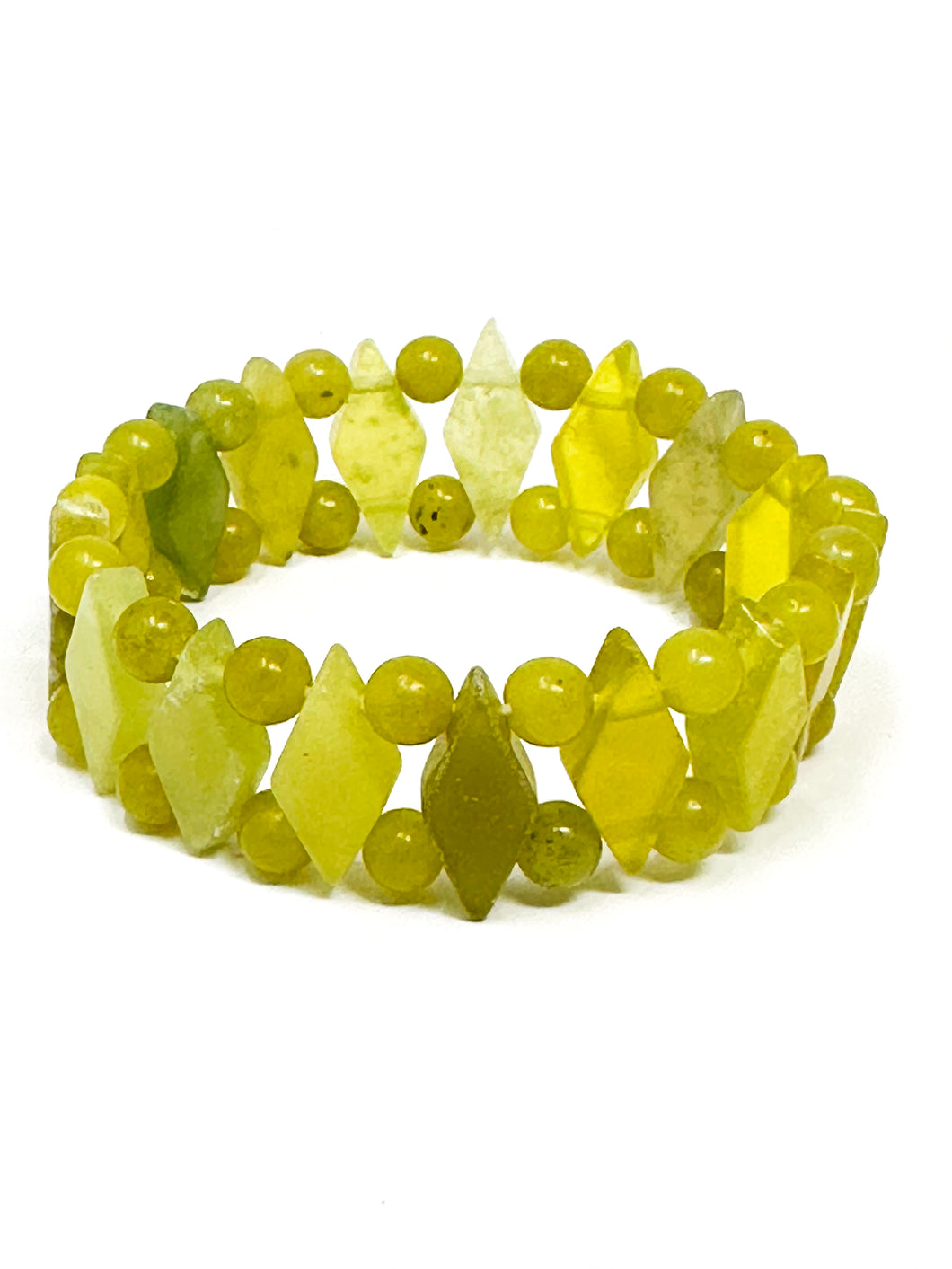 Chartreuse Jade Stretch Bracelet