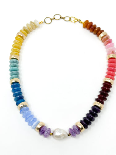 Multicolor Rondelle Necklace