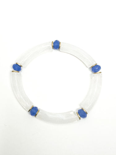 Skinny Bracelet | Clear Swirl