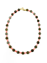 Coral + Labradorite Necklace