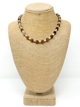 Coral + Labradorite Necklace