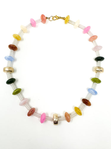 Multicolor Rondelle Necklace