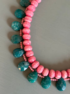 Pink Rhodochrosite Necklace