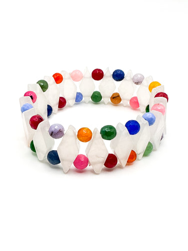 Multicolor Geo Stretch bracelet