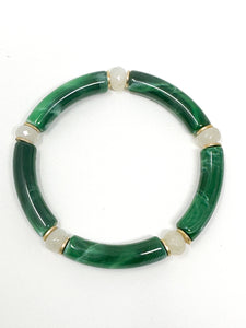 Skinny Bracelet | Green Swirl