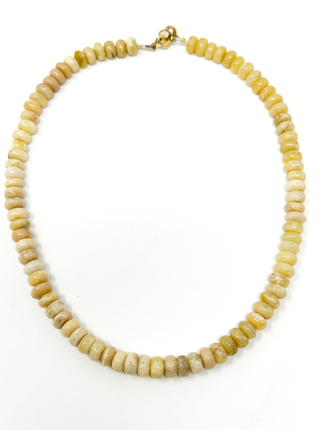 Pale Yellow Opal Necklace