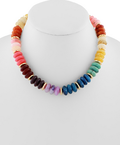 Multicolor Rondelle Necklace