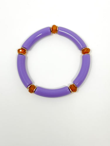 Skinny Bracelet | Purple with Orange